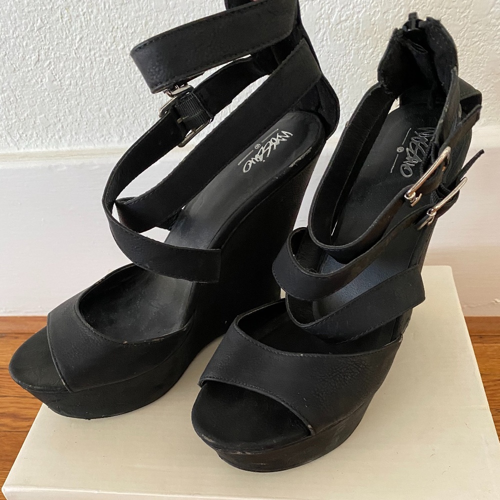 Mossimo strappy wedge heels